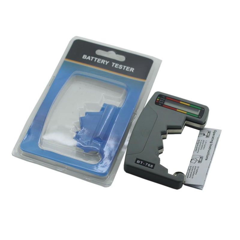 POPETPOP Battery Tester Dial Checker for Aa AAA Button Cell Batteries Grey Easy to Read Color Coded Activated by Tested - Image 3