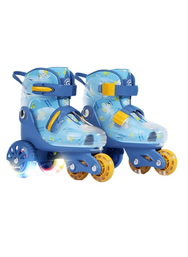 GUIPAISHI Adjustable Roller Skates forToddler Ages 3-6 Girls Boys Kids  Toddler ,Fun Illuminating Light Up Flash Wheels Three-Point Type Balance Suitable for Beginners Indoor Roller Skating - Image 1