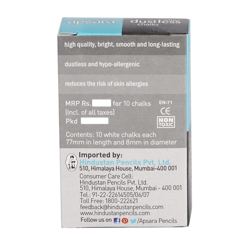 Apsara White Dustless Chalks (Pack of 2) - Image 4