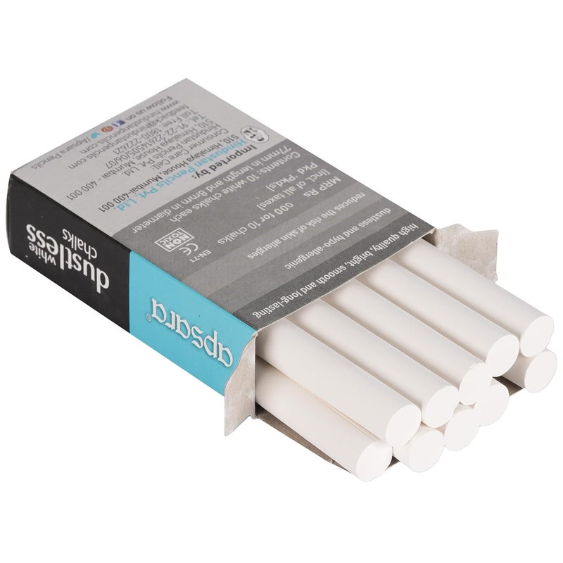 Apsara White Dustless Chalks (Pack of 2) - Image 3