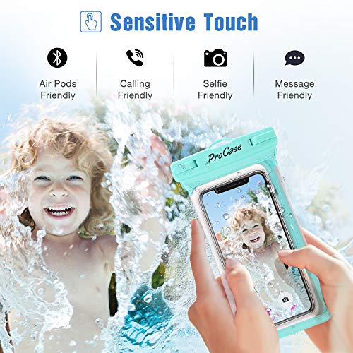 ProCase 2 Pack Waterproof Phone Pouch, Underwater Phone Case Up to 7", Dry Bag for iPhone 17 Air 16 15 14 13 Pro Plus Max, Galaxy S24 S23 S22 Ultra Pixel, Beach Essentials -Green - Image 4
