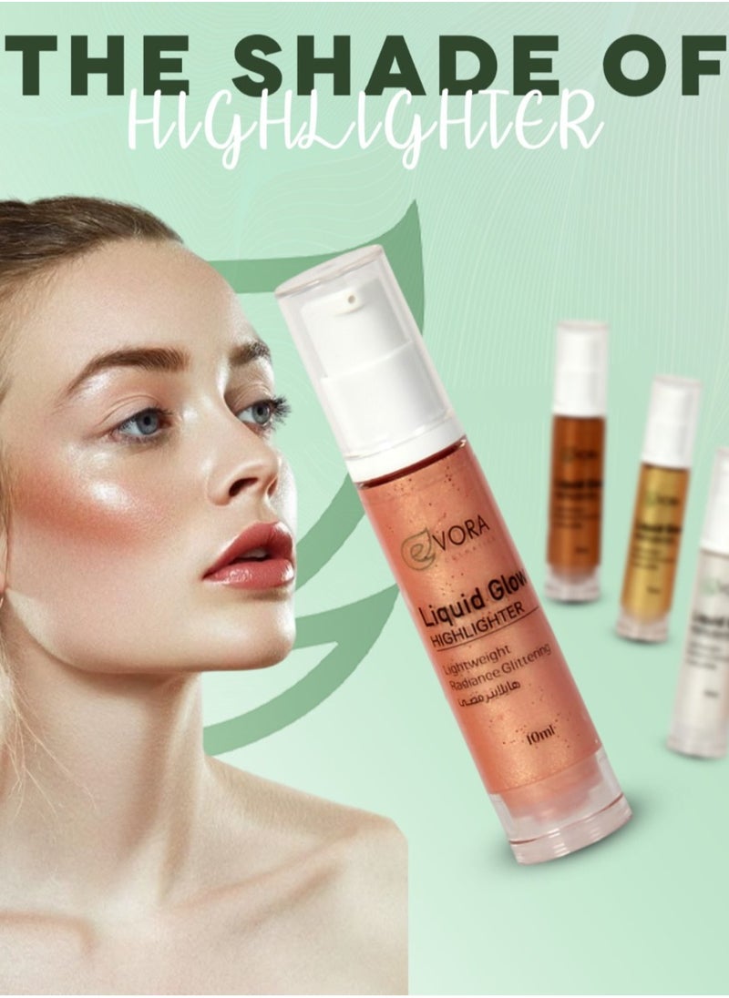 Silky liquid highlighter that gives the skin a soft, luminous, long-lasting finish - Rose Gold Size: 10 ml