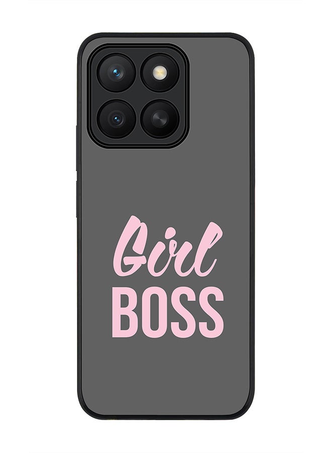 Stylizedd For Honor X8c Case,Slim fit Camera Protection, Shockproof Thin Phone cover  - Girl Boss (Grey)