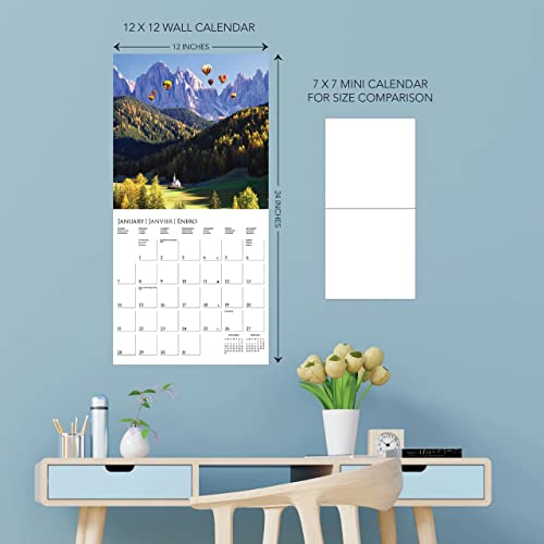 Graphique 2024 Passports to the World Wall Calendar | 12” x 12” | Thick Paper | Home & Office Organizer | Large Monthly Grid | 3 Languages & Marked Holidays | 4 Month Preview Page for 2025 - Image 4