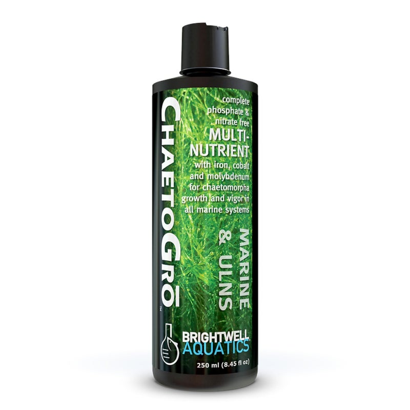 Brightwell Aquatics - ChaetoGro - Algae Nutrient Supplement for Chaetomorpha Growth in All Marine Fish Tanks - Multi-Nutrient Aquarium Water Treatments, 8.45 fl oz - Image 1