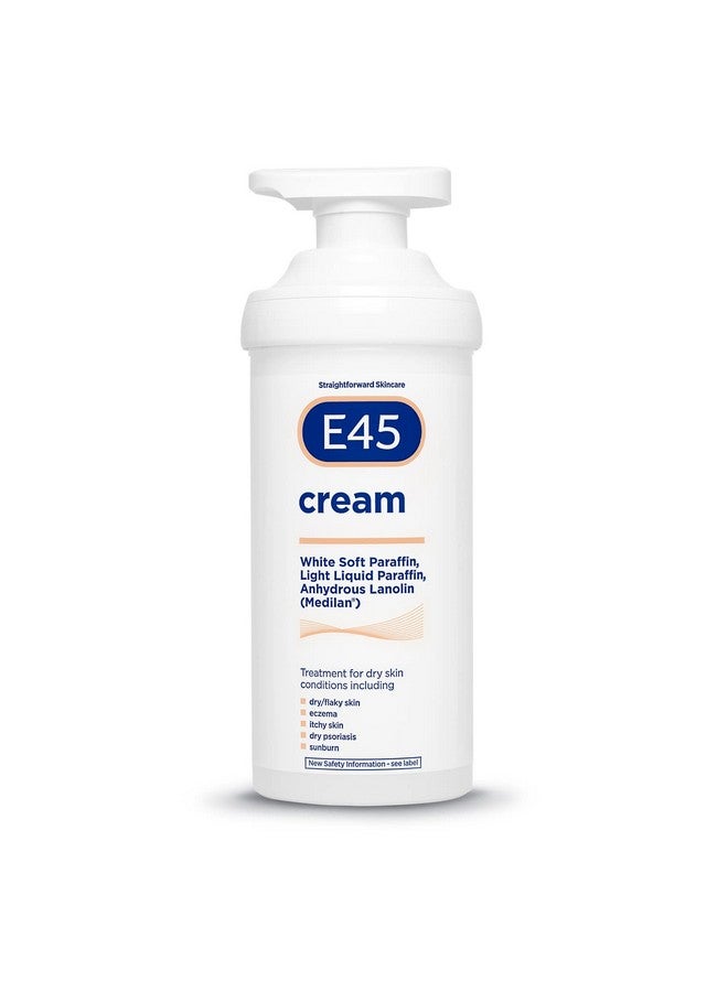 e45 Eucalyptus Scented Cream 500G Whole Body Moisturizer For Dry Skin & Eczema Relief Paraffin Enriched - Image 1