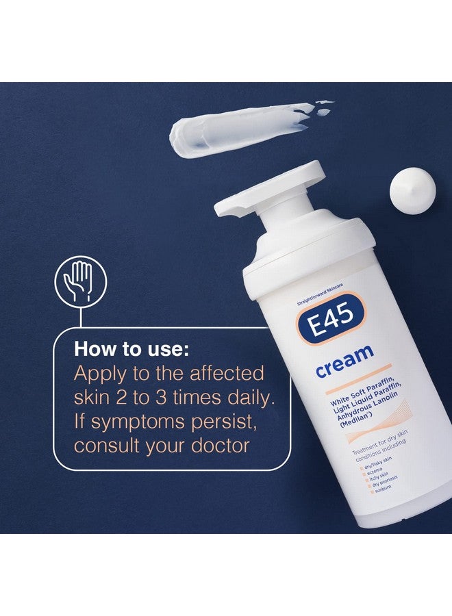 e45 Eucalyptus Scented Cream 500G Whole Body Moisturizer For Dry Skin & Eczema Relief Paraffin Enriched - Image 4