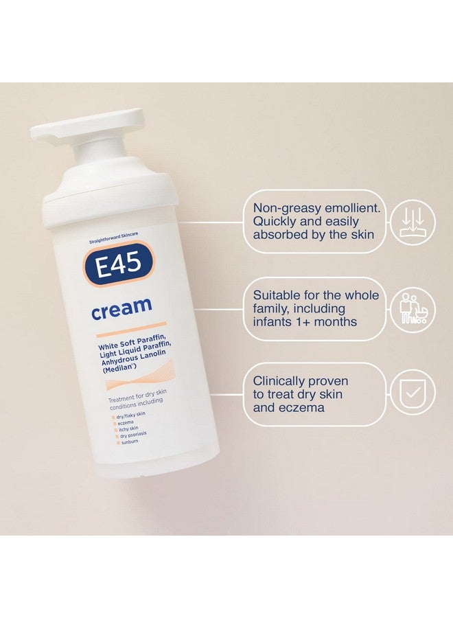 e45 Eucalyptus Scented Cream 500G Whole Body Moisturizer For Dry Skin & Eczema Relief Paraffin Enriched - Image 5