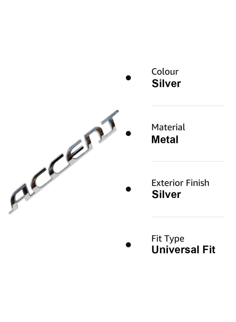 Accent Elevate Your Ride’s Front Fascia with Our Sleek Silver Metal Accent Car Grill Emblem - Image 4