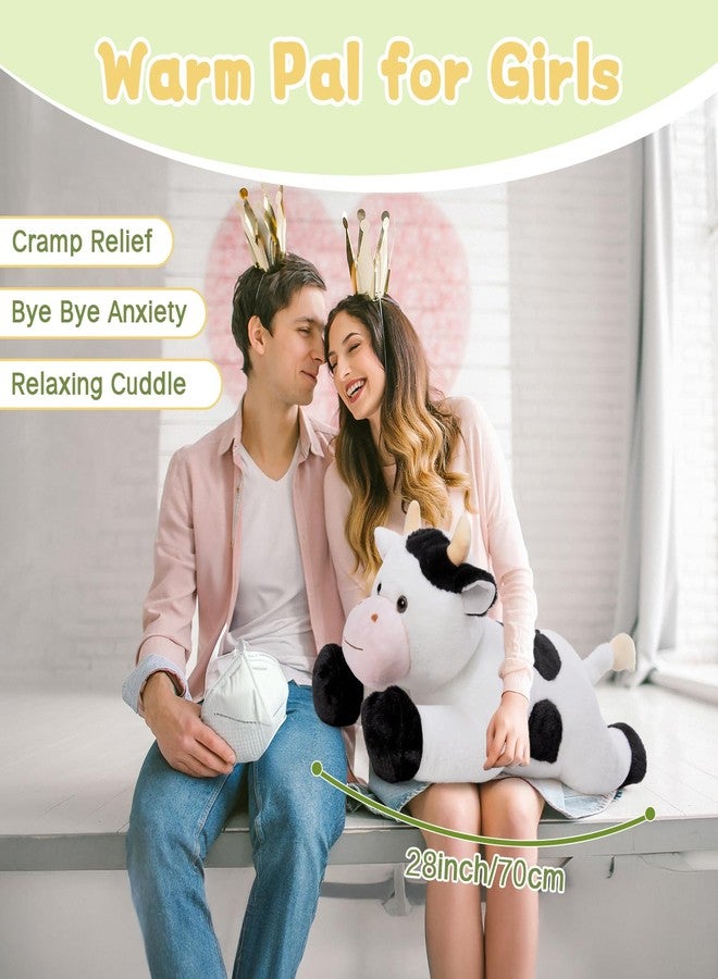 MaoGoLan 5lbs Cow Stuffed Animal Weighted Plush 28 inch Large Cow Toy for Girls, Super Soft & Fluffy Body Pillow for Adults Women Valentine's Day Christmas Easter Birthday Gifts - Image 5