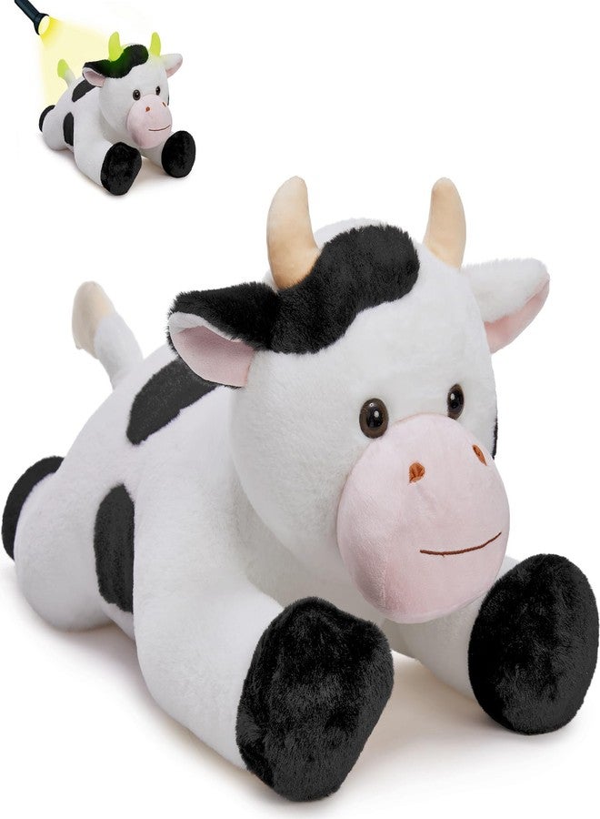 MaoGoLan 5lbs Cow Stuffed Animal Weighted Plush 28 inch Large Cow Toy for Girls, Super Soft & Fluffy Body Pillow for Adults Women Valentine's Day Christmas Easter Birthday Gifts - Image 1