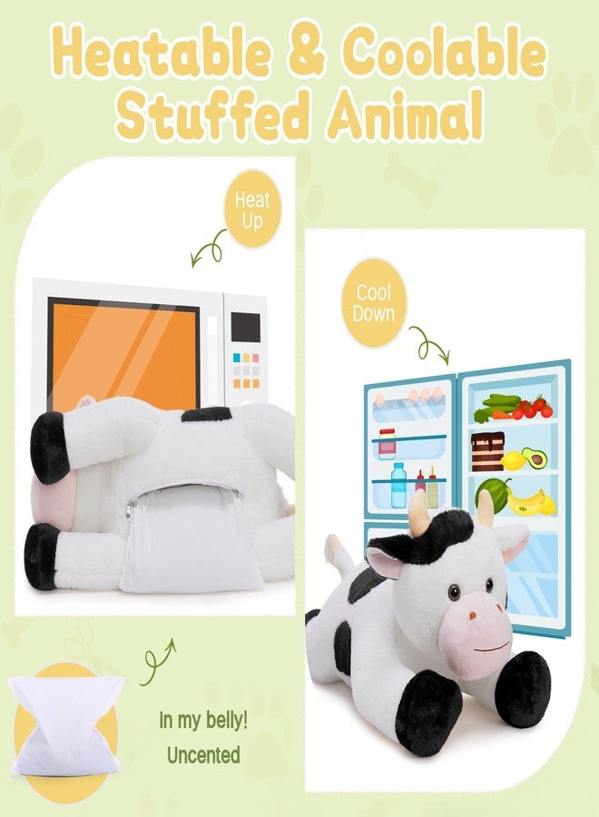 MaoGoLan 5lbs Cow Stuffed Animal Weighted Plush 28 inch Large Cow Toy for Girls, Super Soft & Fluffy Body Pillow for Adults Women Valentine's Day Christmas Easter Birthday Gifts - Image 4