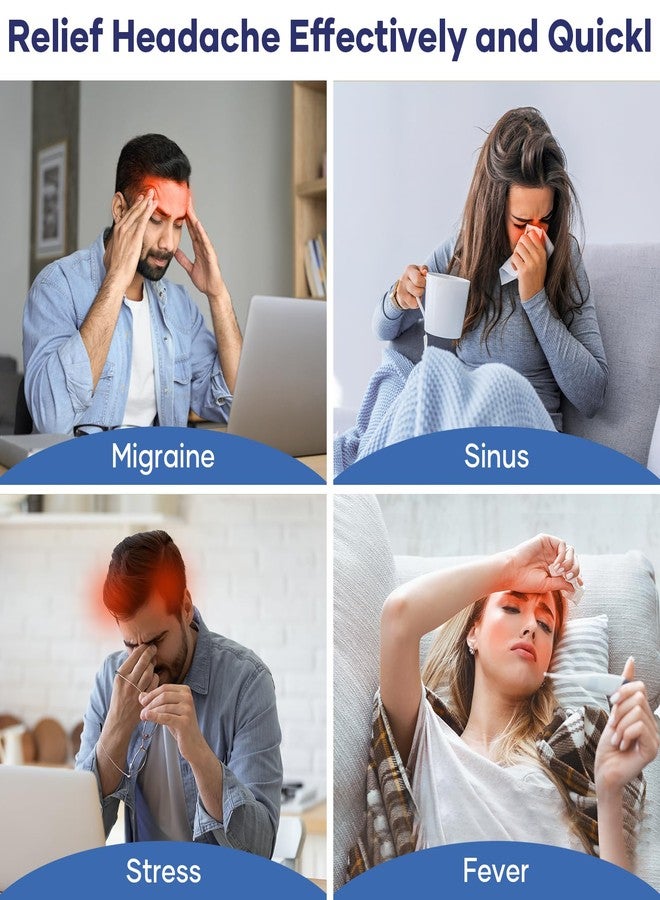 Qnoon Migraine Relief Cap, Headache Relief Cap Mask Products, Cooling Odorless Gel Ice Head Wrap for Tension, Stress,Hangover & Puffy Eyes - Image 5
