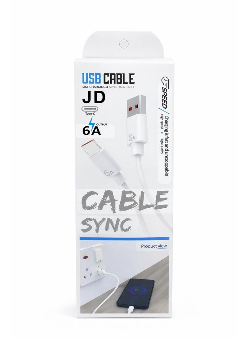 كابل شحن سريع USB Type-C للهواتف الذكية – يدعم الشحن ونقل البيانات - Image 1