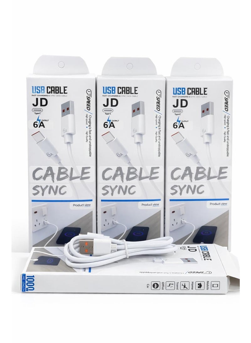 كابل شحن سريع USB Type-C للهواتف الذكية – يدعم الشحن ونقل البيانات - Image 2