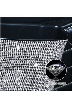 Excefore Car Trash Can, Hanging Wastebasket with Sparkling Rhinestones,  for Desk Car small-trash Portable Mini Dustbin, Vehicle Litter Storage Accessories, Office Kitchen Home  - Image 5