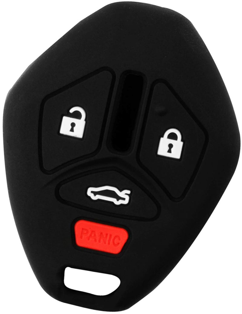 KeylessOption KeyGuardz Keyless Entry Remote Car Key Fob Outer Shell Cover Rubber Protective Case for Mitsubishi