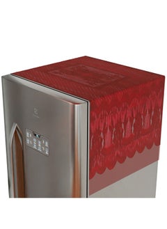 Kuber Industries Kuber Industries Fridge Top Cover | Household Refrigerator Cover | Refrigerator Top Cover for Kitchen | Refrigerator Top Protector | Net Jhalar Fridge Top Cover | Maroon  - Image 1