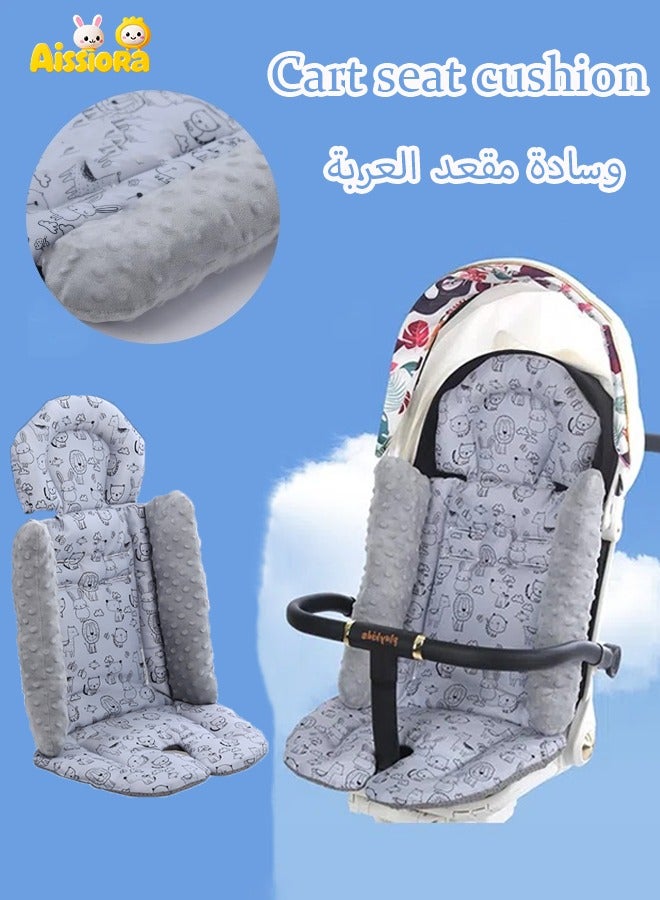 Aissiora Stroller seat cushion antiskid Breathable Soft support  Universally applicable in all seasons Suitable for boys and girls (grey)  - Image 1