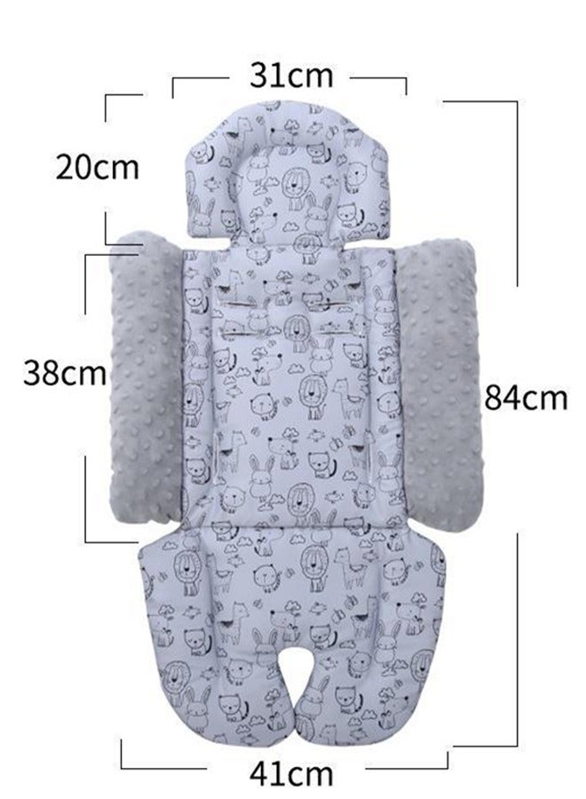 Aissiora Stroller seat cushion antiskid Breathable Soft support  Universally applicable in all seasons Suitable for boys and girls (grey)  - Image 2
