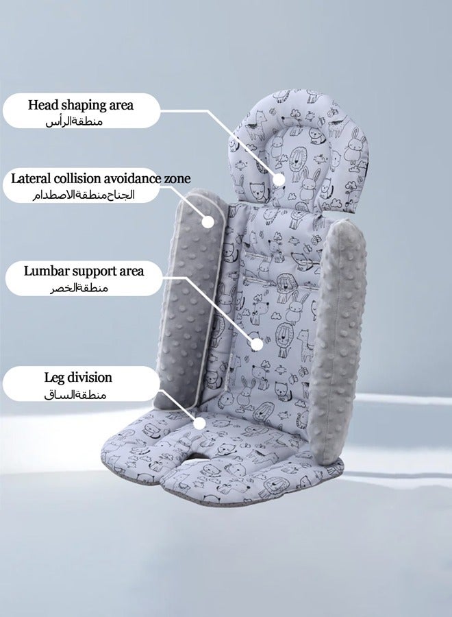 Aissiora Stroller seat cushion antiskid Breathable Soft support  Universally applicable in all seasons Suitable for boys and girls (grey)  - Image 3
