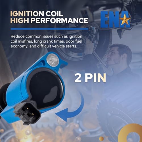 ENA Set of 8 Blue Ignition Coil Pack Compatible with Ford Expedition Explorer F150 F250 F350 F450 F550 Super Duty Mustang Navigator 2005 2006 2007 2008 V8 V10 4.6 5.4 6.8 Replacement for DG511 FD508 - Image 4