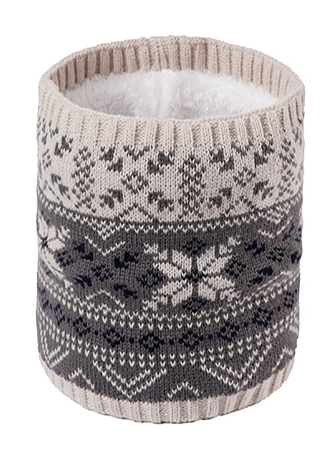 IPENNY Winter Knit Beanie Hat Scarf Gloves Set for Kids, Fleece Lining Cap with Pompom & Touchscreen Gloves for Cold Weather (3-11 Years old, Grey) - Image 5