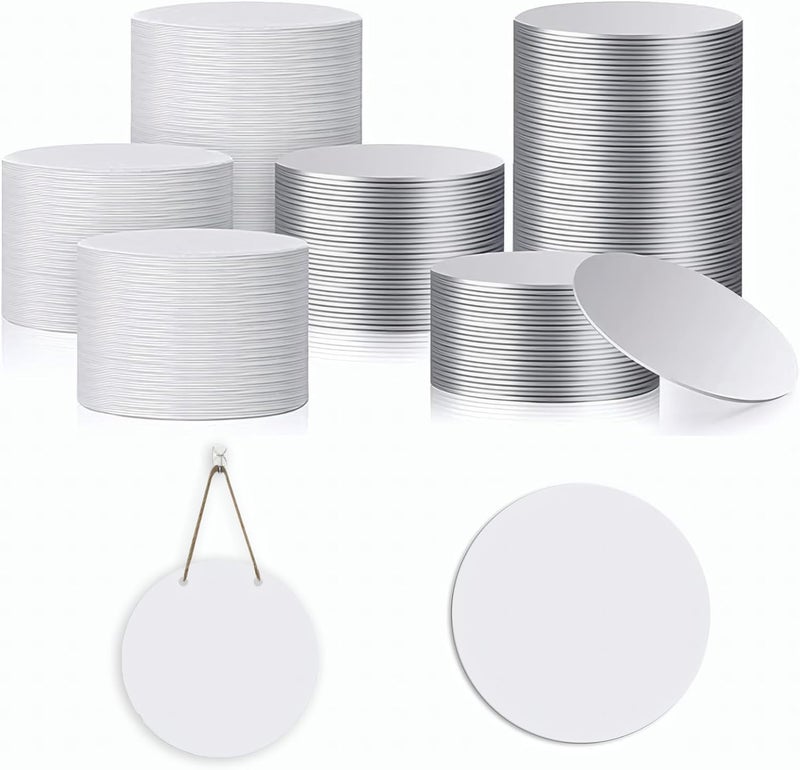 Muka 20Pcs 6.9 Inch Round Sublimation Blank Aluminum Sheets, Aluminum Board for Picture Frame Ornament Blank Metal Sign - Image 1