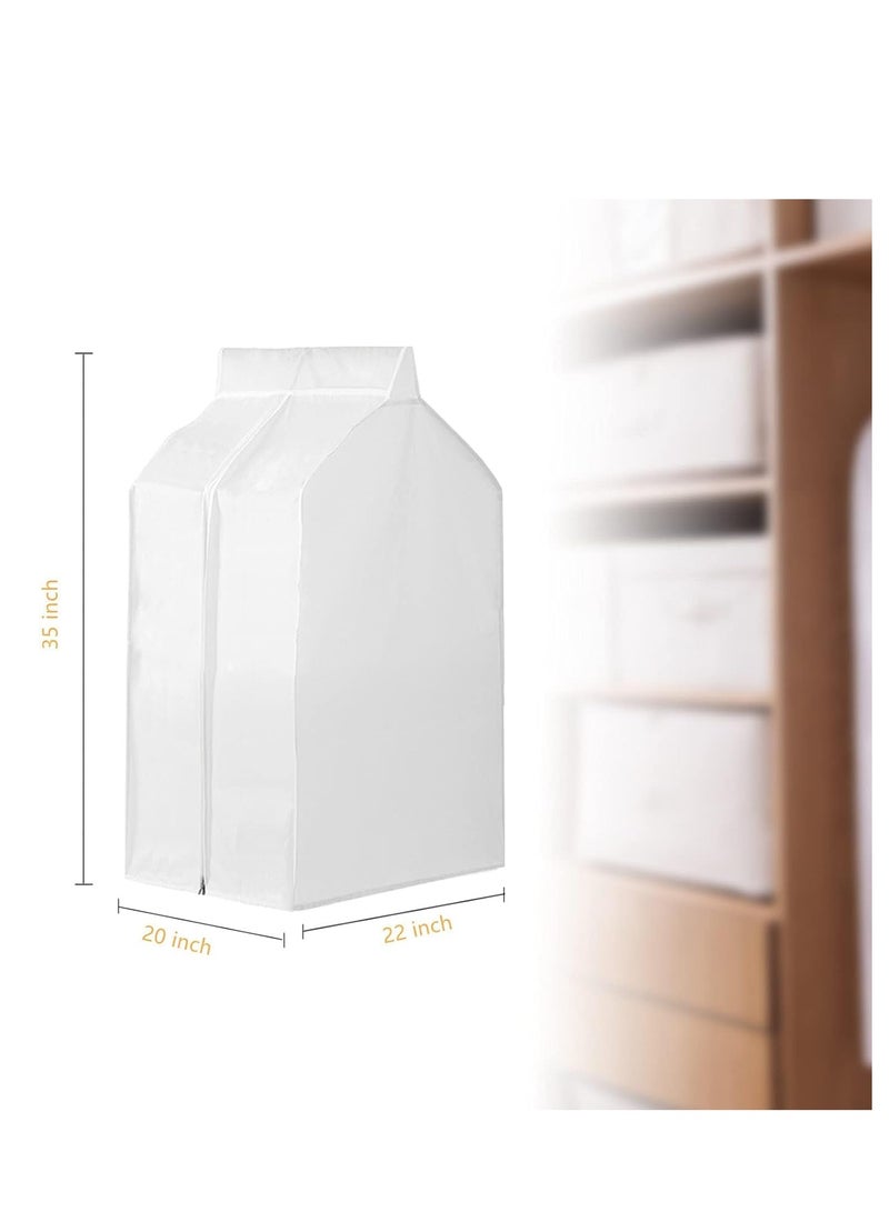 KASTWAVE 35'' Garment Bags for Hanging Clothes, 2 Pack Hanging Garment Bags for Closet Storage for Hanging Shirts, Coats, Dresses, Suits, Seal Closets to Protect Clothing - Image 4