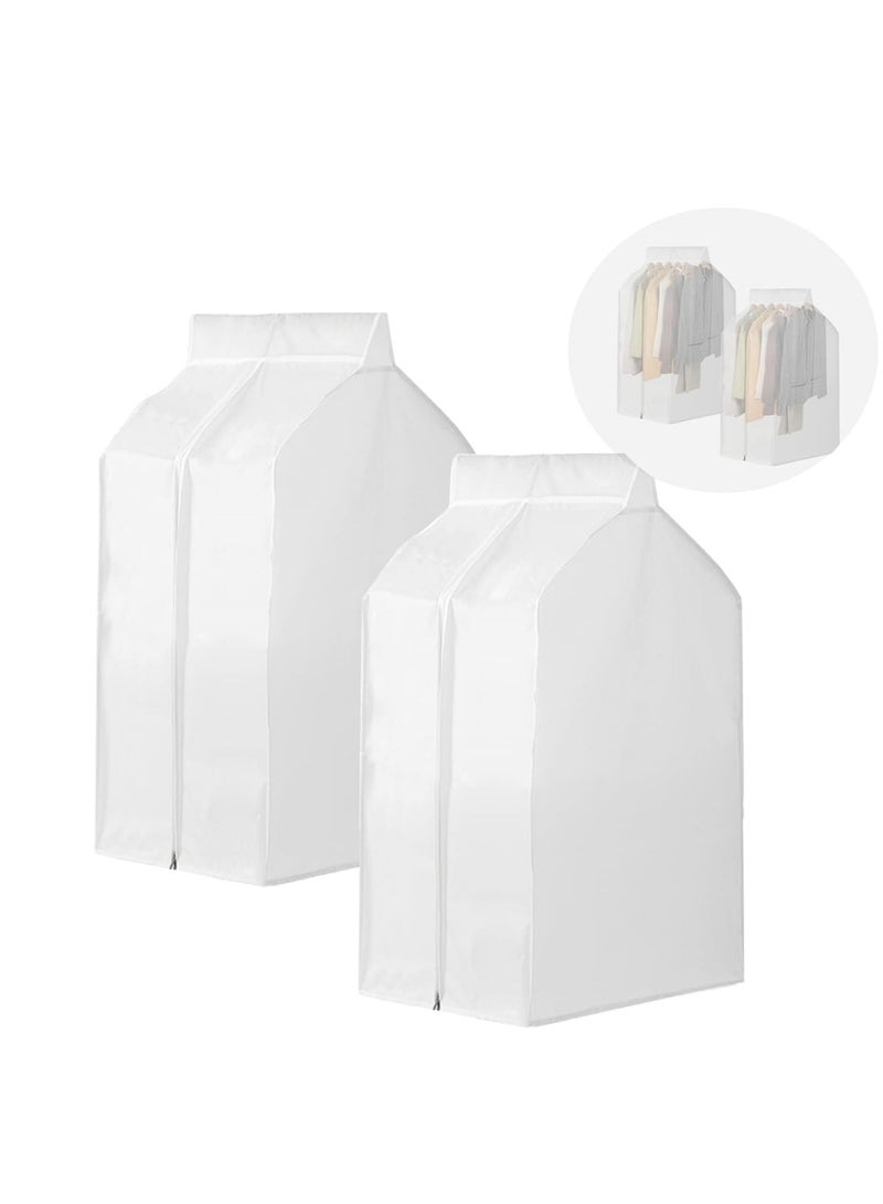KASTWAVE 35'' Garment Bags for Hanging Clothes, 2 Pack Hanging Garment Bags for Closet Storage for Hanging Shirts, Coats, Dresses, Suits, Seal Closets to Protect Clothing - Image 2