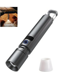 Flashlight LED Rechargeable 1200 Lumens Tactical Flashlight Super Bright Torch Light with 3 Modes Zoomable Waterproof Handheld Flashlight for Outdoor Camping Emergency