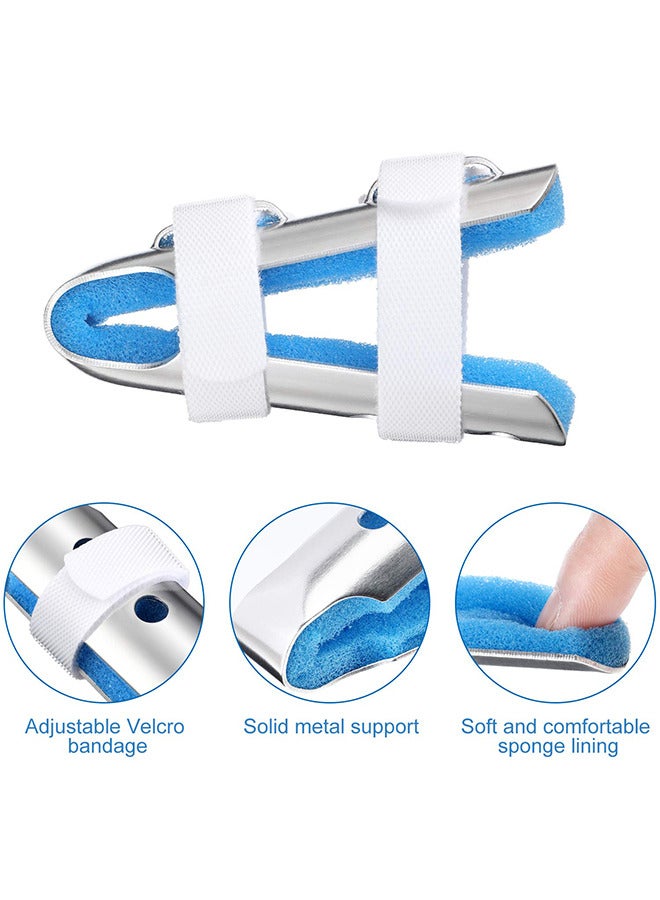 Generic 10 Pieces Finger Splints Metal Padded Support Finger Stabilizer with Soft Foam Interior and Loop Straps, Including 3 Sizes  - Image 2