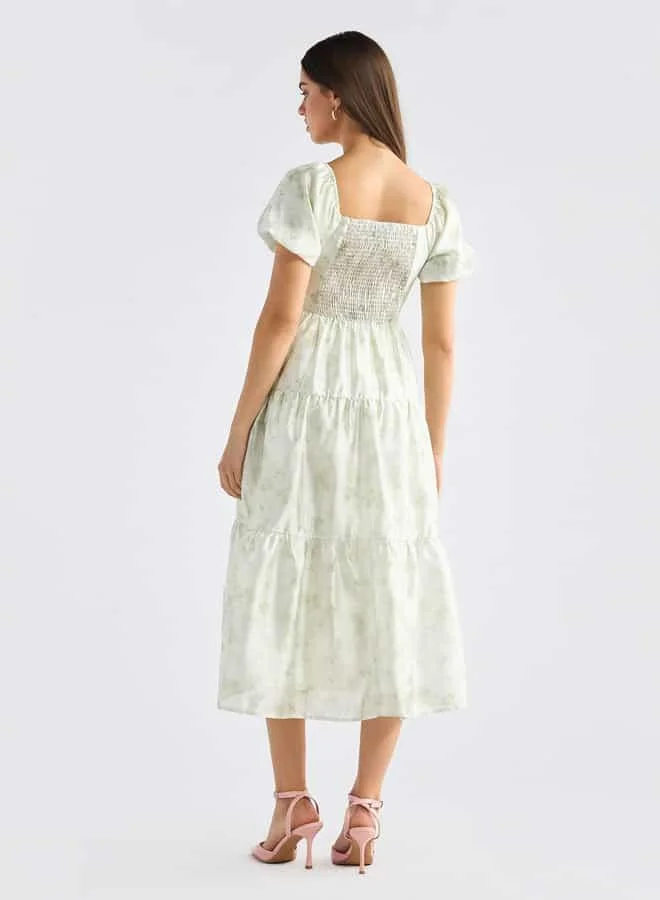 Splash FAV Floral Tiered Midi Dress