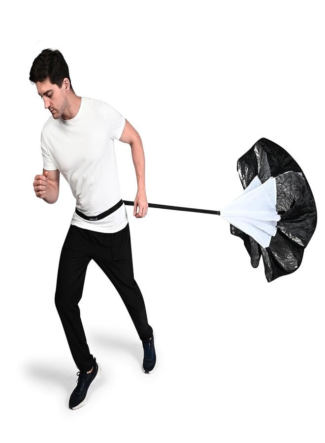 CABRIO Speed Running Chute (42inch) Nylon Black | Strength and Agility Speed Training Resistance Speed Parachute with Carry Bag | Fitness Training Equipment for Football Soccer Tennis (42 Inch(S)) - Image 3