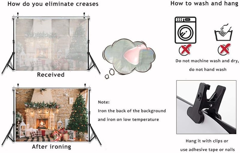Dudaacvt خلفية عيد الميلاد لموضوع المدفأة 7x5 قدم للتصوير الفوتوغرافي - Image 5
