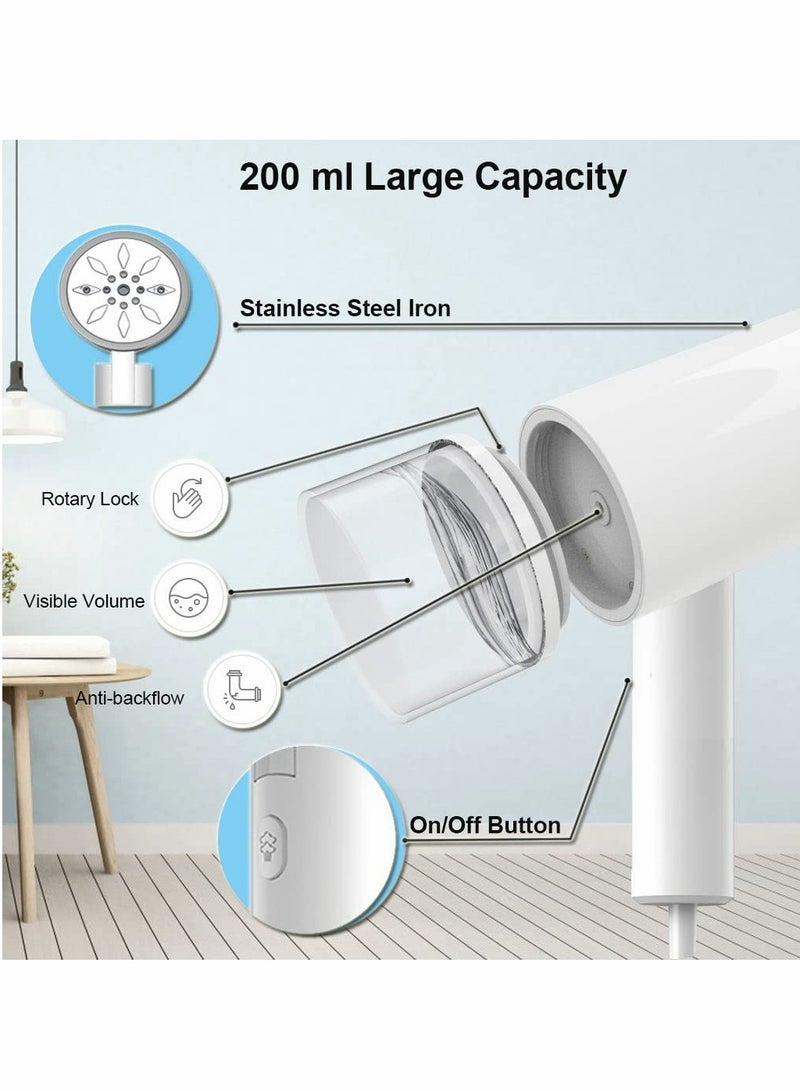 Excefore Steamer for Clothes, Foldable Handheld Clothing Wrinkles Remover Garments, 20-Second Fast Heat-up, Portable Mini Fabric Steam Iron Home and Travel - Image 3