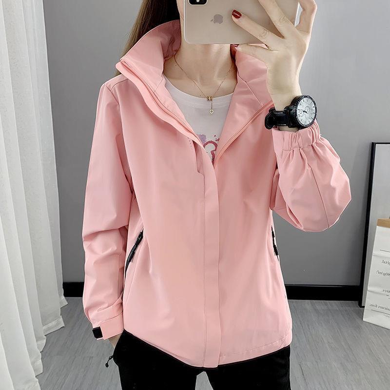 Generic Spring Autumn Korean Style Lightweight Womens Windbreaker Purple-Spring and Autumn - Image 3
