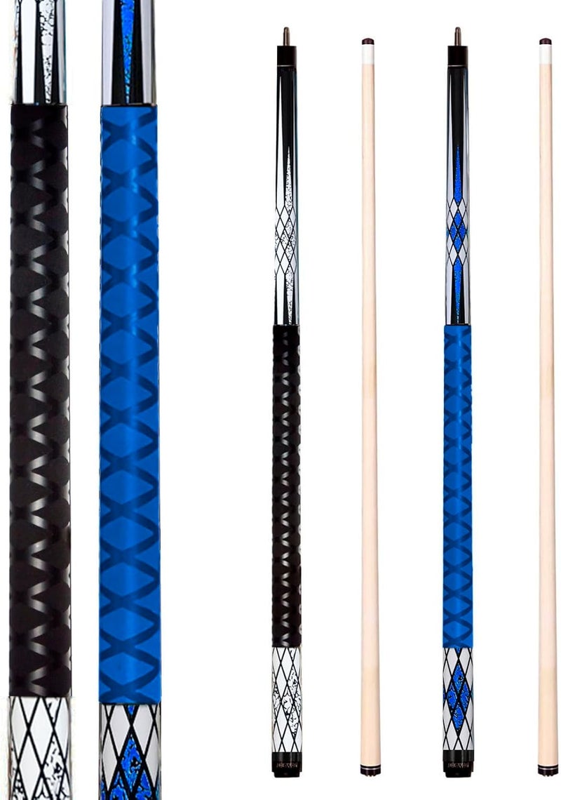 Joovon Pool Sticks Set of 4 and Set of 2 with 13mm Cue Tip - 58" Pool Cue with Rubber Anti-Skid Sleeve - Image 1