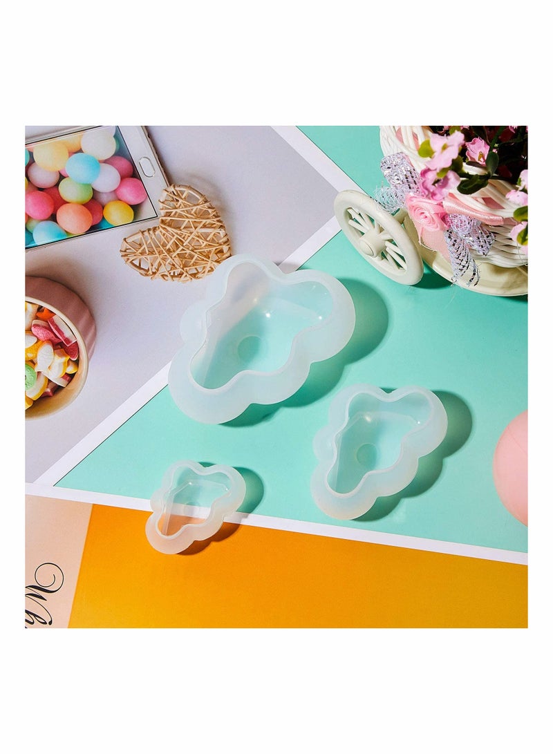 KASTWAVE 6 Pieces 3D Cloud Silicone Mold Cloud Shape Mould Chocolate Sky Theme Mold for Candy, Candle, Soap, Lotion Bar, Fondant, Ice Cube - Image 4