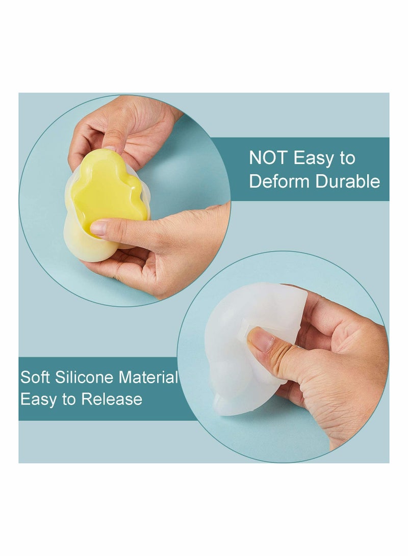 KASTWAVE 6 Pieces 3D Cloud Silicone Mold Cloud Shape Mould Chocolate Sky Theme Mold for Candy, Candle, Soap, Lotion Bar, Fondant, Ice Cube - Image 3