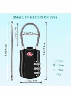 KASTWAVE Travel Luggage Locks 2 Pcs, Combination Padlock for Luggage, Suitcases, Backpacks, Duffle Bag Laptop Camera Bag  - Image 3