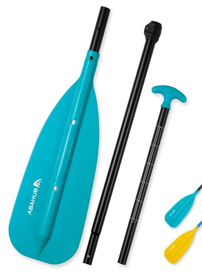 Abahub Adjustable Canoe Paddle Aluminum Shaft, 4'3''-5'3''/130cm-160cm, Floatable Oar for Canoeing Boating Kayaking, Light Blue - Image 1