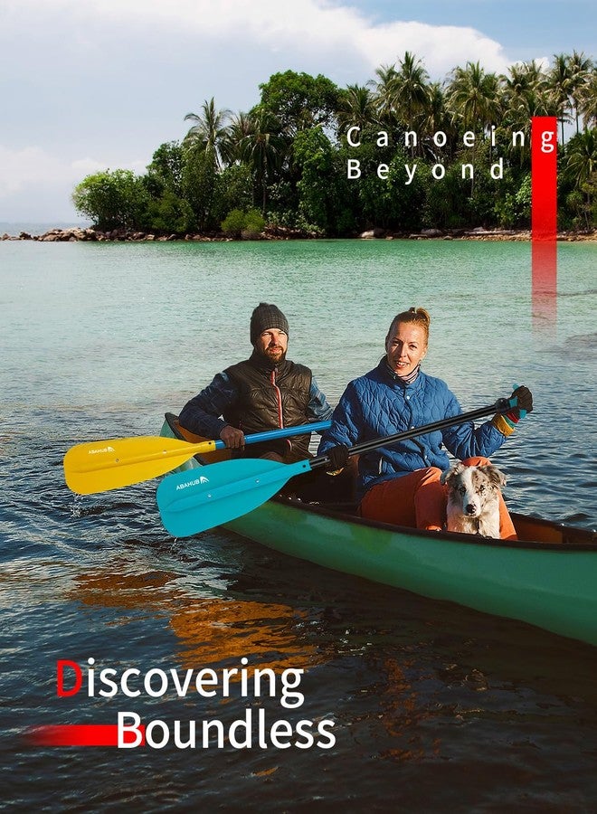 Abahub Adjustable Canoe Paddle Aluminum Shaft, 4'3''-5'3''/130cm-160cm, Floatable Oar for Canoeing Boating Kayaking, Light Blue - Image 2