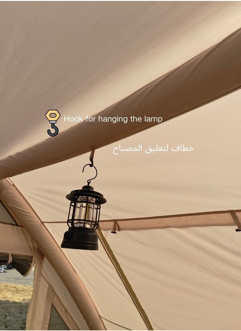 QQCAMP - 300X220CM Inflatable Cabin Tent for 3-4 Persons with Waterproof 420D Oxford Fabric - Image 1