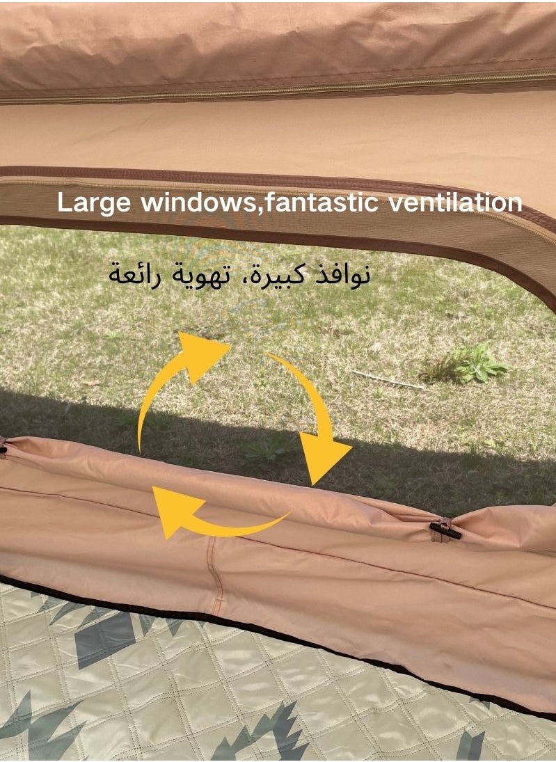 QQCAMP - 300X220CM Inflatable Cabin Tent for 3-4 Persons with Waterproof 420D Oxford Fabric - Image 1
