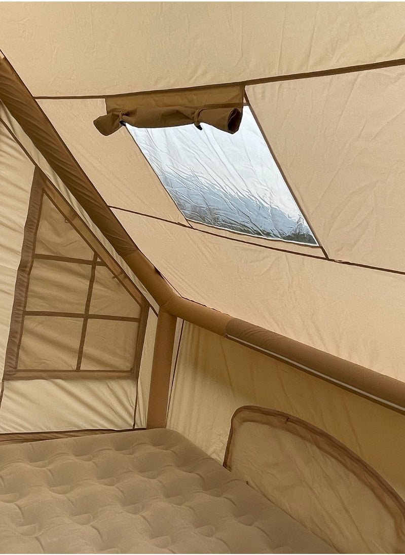 QQCAMP - 300X220CM Inflatable Cabin Tent for 3-4 Persons with Waterproof 420D Oxford Fabric - Image 1