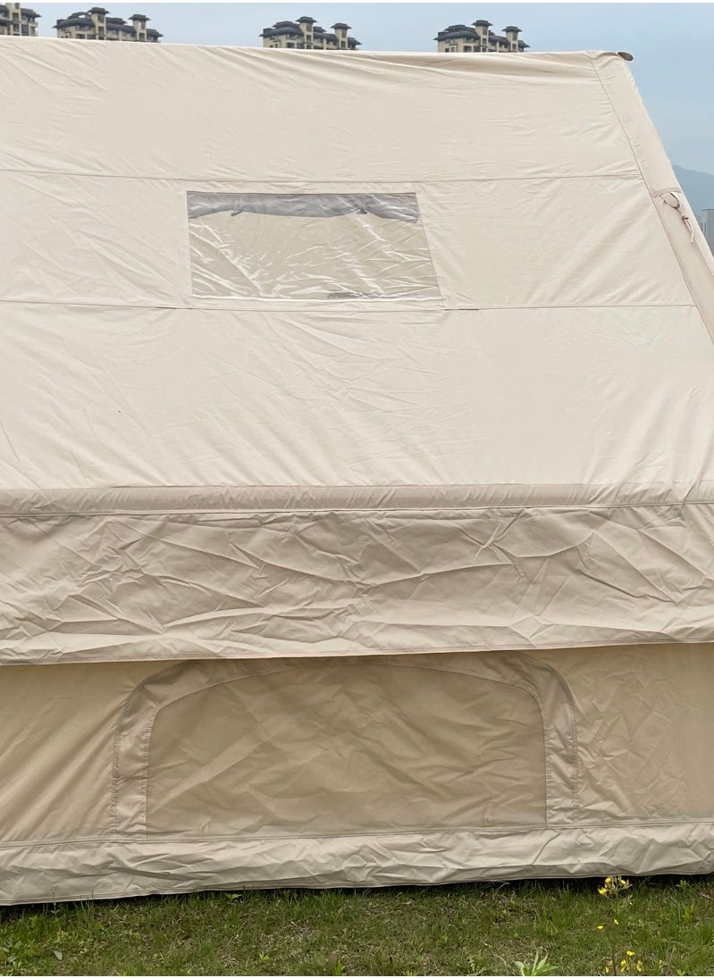 QQCAMP - 300X220CM Inflatable Cabin Tent for 3-4 Persons with Waterproof 420D Oxford Fabric - Image 1