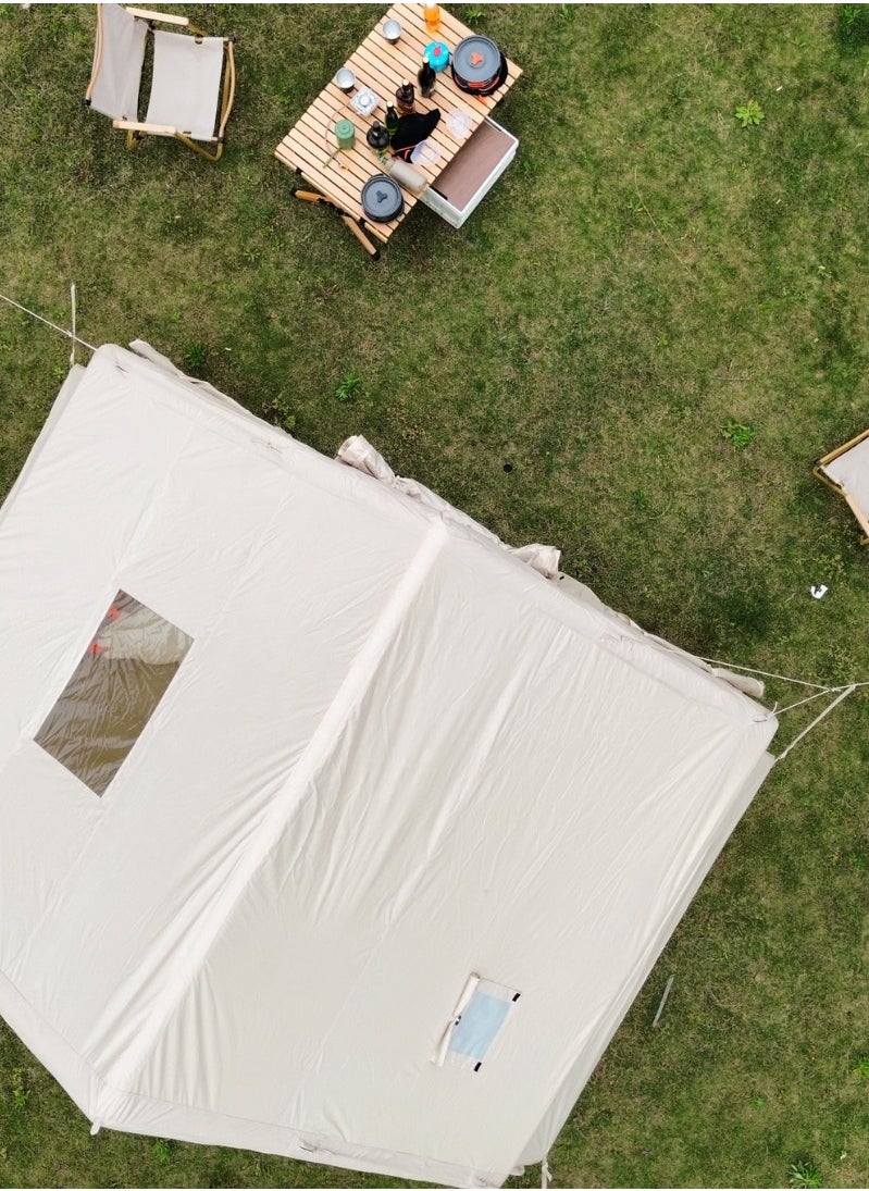 QQCAMP - 300X220CM Inflatable Cabin Tent for 3-4 Persons with Waterproof 420D Oxford Fabric - Image 1