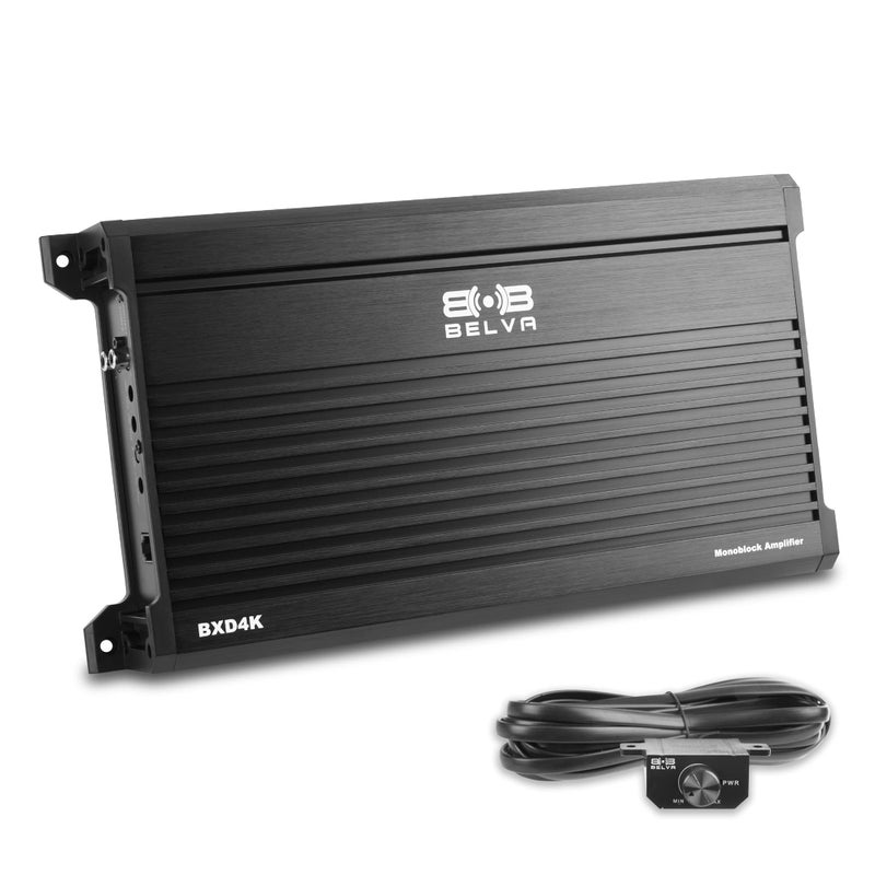 Belva BXD4K 4000W Peak BX-Series 1-Ohm Stable Class-D Monoblock Car Audio MOSFET Amplifier with Remote Subwoofer Level Control - Image 1