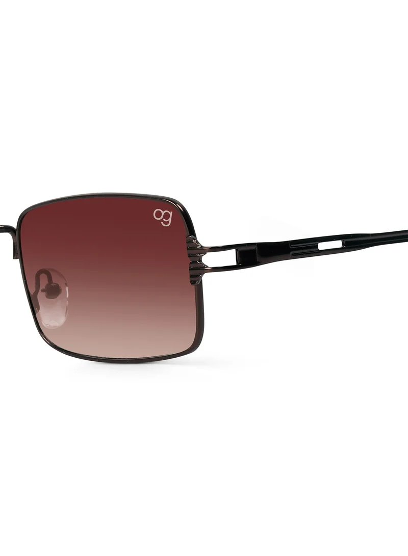 ووجلز نظارة شمسية مستطيلة نحاسية بحماية من الأشعة فوق البنفسجية